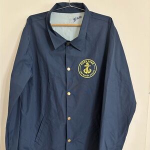 Pure lure men XL Jacket Lightweight Windbreaker navy reel fishing gear coat top